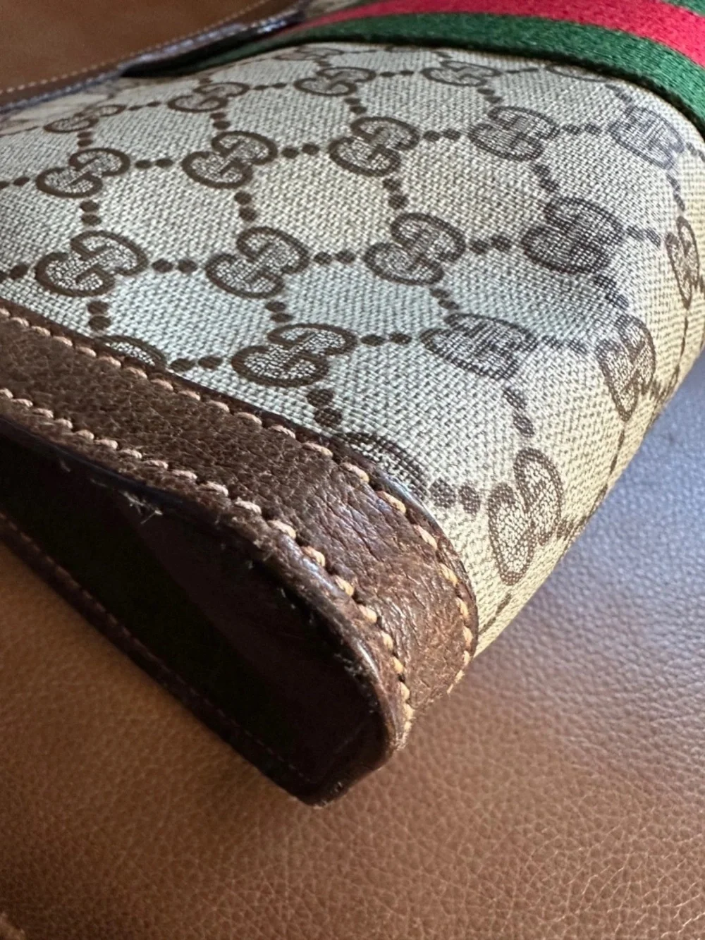 Vintage Gucci Sherry Line on GG Monogram Canvas Clutch